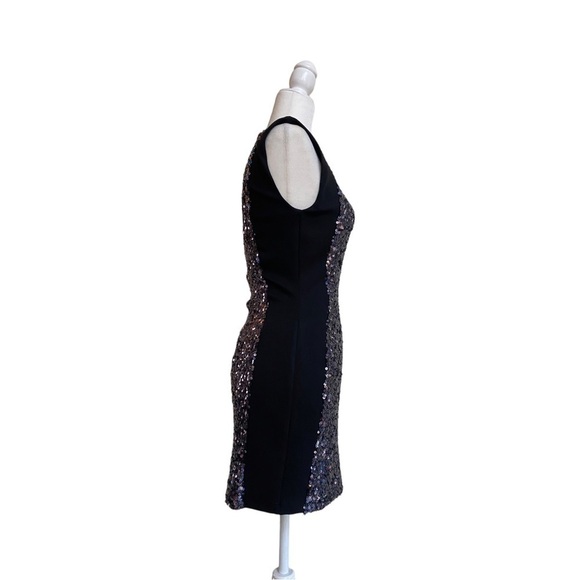 French Connection Sequins Sleeveless Bodycon Mini Dress Women Size6 Stretch - Picture 3 of 17